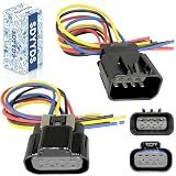 SDYYDS 8-Pin GT280 Headlight Connector Pigtail,Male & Female(15326654/15326655), Compatible with Chevy Silverado GMC Sierra 1500/2500/3500 2007-2019 Models, 2015-2019 HD Trucks