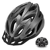Zacro Adult Bike Helmet, Lightweight Bicycle Helmet with Removable Pads and Visor, CPSC Certified Safety Helmet for Men Women, Mountain Road Cycling Helmet for Adult, Black