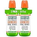 TheraBreath Fresh Breath Mouthwash, Mild Mint Flavor, Alcohol-Free, 16 Fl Oz (2-Pack)