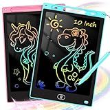 KTEBO® 2 Pack 10 Inch LCD Writing Tablet for Kids, Electronic Drawing Pad and Doodle Board for Ages 3-8, Birthday and Christmas Gifts for Boys and Girls (Pink & Blue)