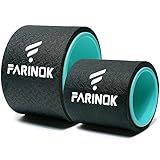 Yoga Wheel Set of 2, Upgraded 10MM Thick Back Wheels for Pain Relief & Stretching, Strongest Back Roller for Deep Tissue Massage, Improving Yoga Poses Backbend