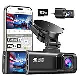 REDTIGER 4K Dash Cam Front Rear, STARVIS 2 Sensor, Free Card Included, 5.8GHz WiFi-20MB/s Fast Download, Dash Camera for Cars with GPS, WDR Night Vision, 170°Wide Angle, 24H Parking Mode(F7NP)