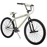 HH HILAND 26 inch BMX Bike for for Teen Bike and Adult Bikes, Beginner-Level BMX to Advanced Riders with 2 Pegs, Bicycles for Men and Women Gray