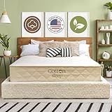 CottonSleep All Natural Mattress (100% Organic Cotton, Wool, & GOTS Latex, Made in The USA) Non Toxic, Fiberglass Free Hybrid Pocket Coil and Plush Foam Bed in A Box Medium Soft - Queen, 11"