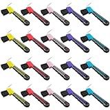 Zhehao 20 Pieces Horse Hoof Pick Brush with Soft Rubber Handle Portable Hoof Pick with Brush, Random Colors