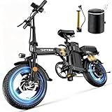 DTTZH A12 Electric Bike Foldable for Adults, 2000W Folding Ebike 40MPH, 52V 25Ah Adult Electric Bicycles, 80 Mlies Long Range E Bike, UL2849 Certified (Black)