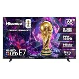 Hisense 65" E7 Cinema Series Hi-QLED Mini-LED 4K UHD Smart Fire TV (65E7SF, 2026 NEW) - Native 144Hz, AI Picture, Dolby Vision IQ · Atmos, FALD, HDR10+ Adaptive, MEMC, Alexa+