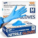 Supmedic Soft Max Medical Nitrile Exam Gloves Powder-Free Blue 100 Pcs (M)