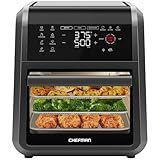 Chefman 12-Quart 6-in-1 Air Fryer Oven with Digital Timer, Touchscreen, and 12 Presets - Family Size Countertop Convection Oven, Dishwasher-Safe Parts