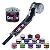 DEFY Professional 180 Inch Hand Wraps for Boxing Muay Thai MMA Elastic Bandages for Men & Women -Pair (Green Camo)