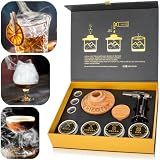 NOBLESIP® Whiskey Bourbon Cocktail Smoker Kit 𝗣𝗥𝗘𝗠𝗜𝗨𝗠 Smoky 100% Natural American Oak Wood. Easy Craft Smoked Old Fashioneds at Home Like a pro. Home bar Gift (Original - not Engraved)