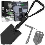 Rhino USA Folding Survival Shovel with Pick - Military Entrenching Tool