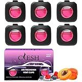 Peach Berry Car Air Fresheners - 6 Pack, 4ml Each, Long Lasting, Odor Eliminator