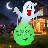 COMIN 6FT Halloween Inflatables Decorations Ghost in Bottle Yard LEDs Decor