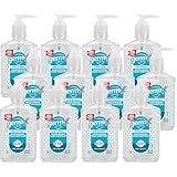 Germ-X Original Hand Sanitizer, 8 Fl Oz (Pack of 12), Less Drying Moisturizing Gel with Vitamin E, No Rinse Formula, Pump Bottle