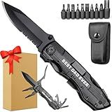 Gift for Dad, Multitool Knife BEST DAD EVER for Camping, Fathers Day Christmas Unique Dad Gifts, Dads Birthday Gift from Daughter Son, Christmas Ideal Presents for Dads, Gadget Present for Father