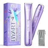 BYART Bikini Trimmer for Women Dual Head – IPX7 Waterproof & Painless Electric Razors for Pubic Hair, Face, Legs, Underarms – Portable Cordless Shaver with Fast Charging, Self Care Gifts for Women