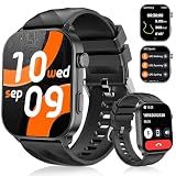 Smart Watch for Men Women with Built-in GPS, Answer/Make Calls, 2.01" Smartwatch for iPhone/Android Phones, Fitness Watch with 110+ Sports Modes Heart Rate/Sleep Monitor, 1 ATM Waterproof (Black)