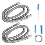 2 PACK Universal Tubing Replacements for CPAP Supplies, 6 Foot Hoses Compatible for Philips Respironics,Resmed Airsense and Most of CPAP, APAP, BiPAP Machine/Mask with Clean Brush