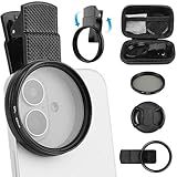 52mm Clip-0n CPL Phone Cameralens Filter Kit, Circular Polarizer Polarizing Filter, Clearer HD Backlight Phone Filter Set,Compatible for iPhone 16 15 14 13 12 11 (1 Set)