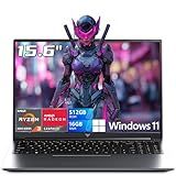 2026 Gaming Laptop with AMD Ryzen 4300U Processor, 15.6 Inch FHD Display Laptop AMD Radeon Graphics Laptop computer 16GB RAM 512GB SSD, Windows 11, 55Wh Battery, Wi-Fi, Type-C, Webcam Cover Slide