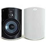 Polk Audio Atrium 4 Outdoor Speakers, Powerful Bass (Pair, White)