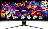 msi MPG 341CQPX QD-OLED 34-inch Curved OLED Gaming Monitor, 3440 x 1440 (UWQHD), 0.03ms Response time, 240Hz, True Black HDR 400, HDMI, DP Port, USB Type C, Tilt, Height Adjustable