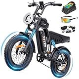 DTTZH 1500W Adult Electric Bike, 33MPH Fast E Bikes for Adults Electric, 20" x 4" Fat Tire Ebike, 750W Motor Long Range Electric Mountain Bikes, 48V 15Ah Battery UL 2849 Certified, 60 Miles PAS Range