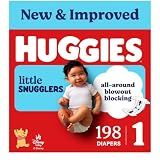 Huggies Little Snugglers Diapers Size 1, 198 Count (6 Packs of 33)