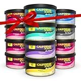 California Scents Can Air Freshener and Odor Neutralizer, Set of 12 Spillproof Cans for Home and Car, Stocking Stuffers, Assorted Scents, 1.5 Oz Each (Packaging May Vary)
