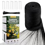 Jvgoo Bird Netting for Garden, 13 x 40 FT Bird Netting for Chicken Coop, Heavy Duty Garden Poultry Net Mesh with Ties and Staples for Fruit Trees Vegetables Against Birds, Deer, Squirrels