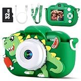 Kids Camera Boys Toys for 3 4 5 6 7 8 9 Years Old Boys, 48MP Dual Lens Kids Digital Camera Christmas Birthday Gifts, 1080P HD Video Selfie Toddler Camera with 32G SD Card