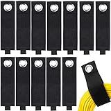 Zkptops 12Pcs Extension Cord Holder Organizer Heavy Duty Storage Straps Large 13 Inch (Unfolded) Cord Strap Wrap Hanger Garage Hooks Organization Essentials Extension Storage Wrap for Cable Hose Tools