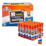 Elmer's Disappearing Purple School Glue Sticks, Washable, 7 Grams, 30 Count - Posters, Back to School, Bulk Pack for Classrooms, #1 Teacher Brand