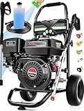 Gas Powered Pressure Washer 4200 PSI Gas Power Washer 4.0 GPM 212CC Commercial High Pressure Washer, with Spray Gun and Extension Wand, 5 Quick Connect Nozzles, Copper Pump,EPA/CARB/ETL (Black)