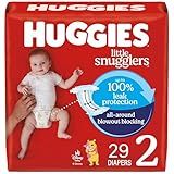 Huggies Size 2 Diapers, Little Snugglers Baby Diapers, Size 2 (12-18 lbs), 29 Count, Packaging May Vary