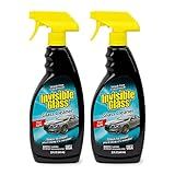 Invisible Glass 92164-2PK Premium Glass and Window Cleaner for Auto and Home Cleans Glass, Windows, Windshields, and More, Streak-Free, Ammonia-Free, Tint-Safe – 22 fl oz (Pack of 2)