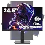 CRUA 24.5Inch Gaming Monitor 165Hz/180Hz, FHD(1920x1080P) 120% sRGB Computer Monitor, Height/Pivot/Swivel/Tilt Adjustable Vertical Monitor, Support FreeSync, DP,HDMI, Wall Mount (75mmX75mm)