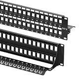 Cable Matters 2U 48 Port Keystone Patch Panel with Cable Management