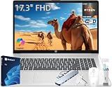 HP 17 Inch Laptop Computer, 17.3" FHD IPS Display, 16 GB RAM, 512 GB SSD, AMD Ryzen 5 7430U (Up to 4.3GHz), Wi-Fi 6, Bluetooth 5.3, Copilot AI, Business & Students, Windows 11 Pro, W/Accessories