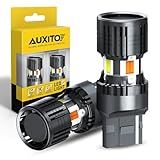 AUXITO CANBUS 7443 7444NA Switchback LED Bulbs with Built-in Resistor Anti Hyper Flash 7443A 7444NAK T20 Dual Color Amber Turn Signal Lights and White DRL/Parking Lights, Pack of 2