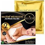 SILCIOR 2 PACK Silicone Chest Wrinkle Pads, Reusable Anti-Wrinkle Decollete Patches, Overnight Chest Smoothing Pads for Fine Lines, Skin-Firming Crepe Pad