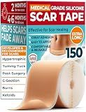 Medical Grade Silicone Scar Tape - 1.6"x150" - Effective Scar Removal