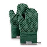KitchenAid Asteroid Oven Mitt Set, 7"x12.5", Dark Green, 2 Piece