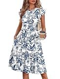 WIHOLL Summer Dresses for Women 2026 Boho Sundress Hawaiian Spring Dresses for Women Beach Vacation Clothes Casual Sundresses Vacation Outfits Cruise Outfits Resort Wear Sun Dress L Tshirt Dress