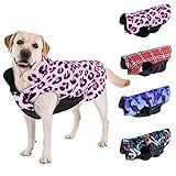 CuteBone Winter Dog Jacket Reversible Dog Vest Thick Adjustable Soft Coat with Leash Hole Waterproof Windproof for Small to Large Dogs