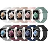 10 Pack Silicone Sport Bands Compatible with Apple Watch Band Women Men