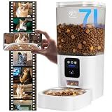 Frienhund Automatic Cat Feeder with 2K Camera: 5G WiFi Automatic Dog Feeder with Night Vision,Cat Food Dispenser with 7L Large Food Storage Container for Multiple Pet,Detachable for Easy Clean -29 Cup