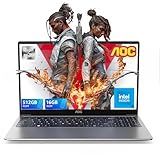 AOC Laptop Computer 15.6" Full HD IPS Display Laptop with N97 Processor(Up to 3.6GHz)Work Laptops 16GB RAM 512GB SSD Windows 11 Laptop Business Computer Light&Thin, Metal Shell, Webcam, Type-C, USB3.2