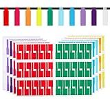 300 Pcs Cable Labels, JIQEZNL Premium 10 Colors Wire Labels Electrical, Waterproof Cord Label Electronics Tags for Cables Management, Self-Adhesive Cable Label Tags for Laser Printer and Handwriting